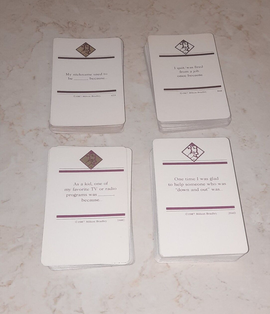 1987 The Secrets Game Replacement Piece CARDS