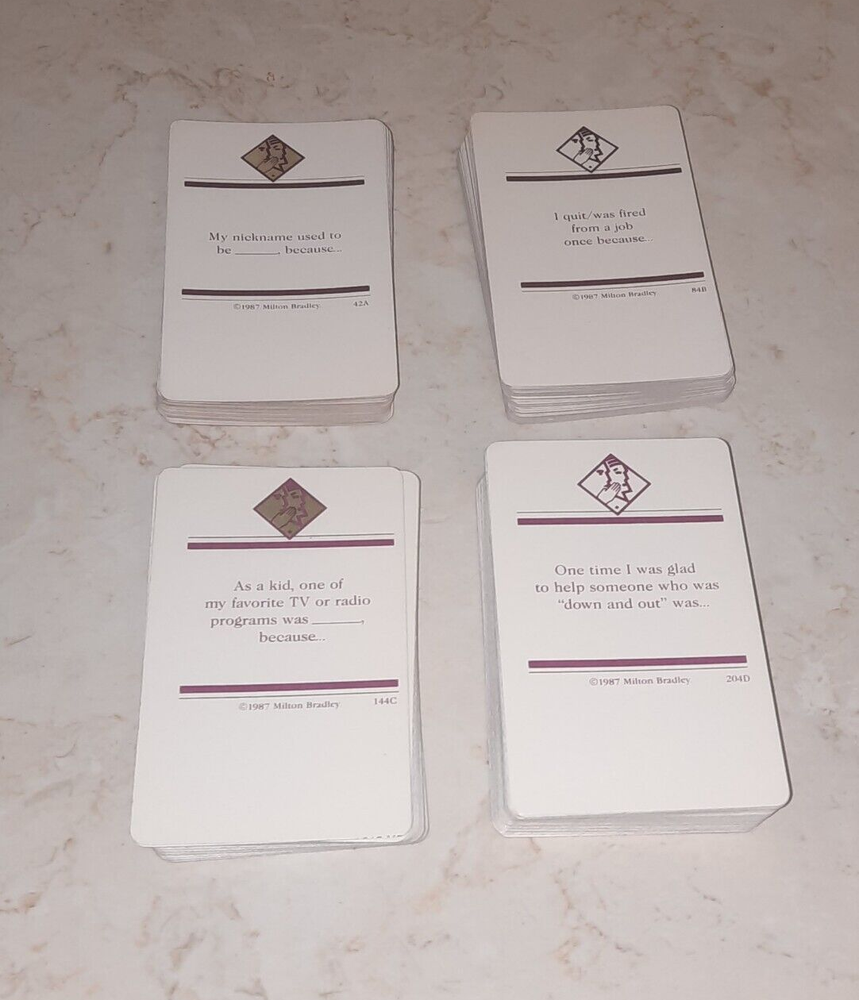 1987 The Secrets Game Replacement Piece CARDS