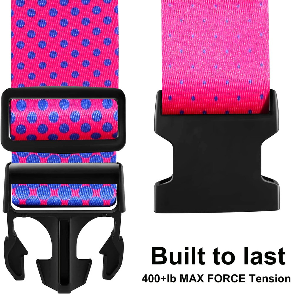 Luggage Straps for Suitcases TSA Approved-2 Pack Bright Personalized Gradient