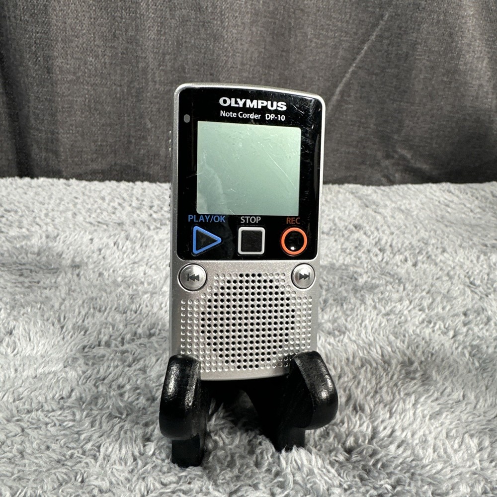 Olympus Note Corder DP-10 Compact Digital Recorder 4 Speed Playback Tested Works
