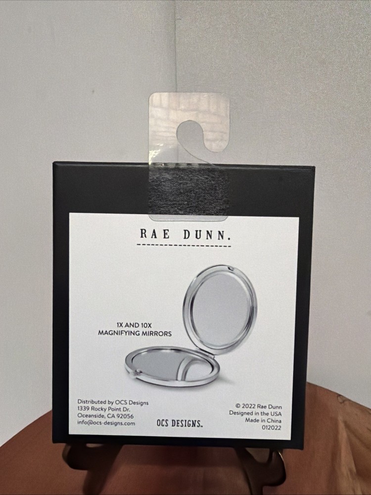 Rae Dunn Beauty Essentials, 'SMILE.' Compact Mirror-NIP