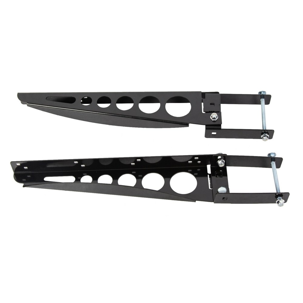 RV 4" Square Rear Bumper Mounted Cargo Box Carrier Support Arms Bracket Black
