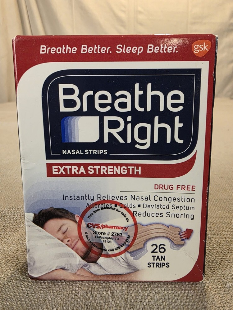 Breathe Right Nasal Strips Extra Strength Tan 26 Count