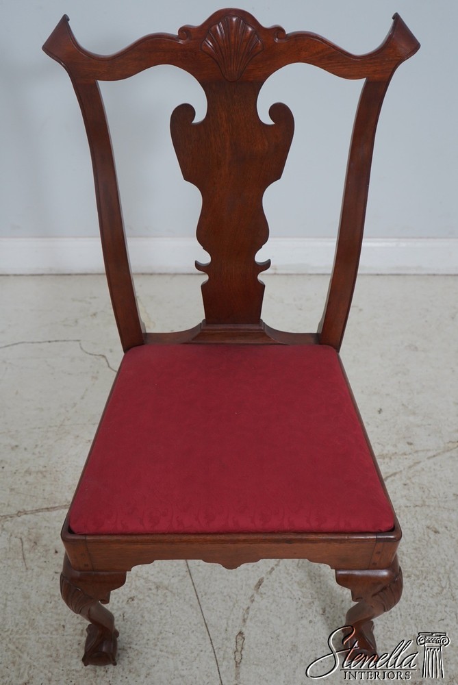 65223EC: Pair Bench Made Chippendale Mahogany Side Chairs