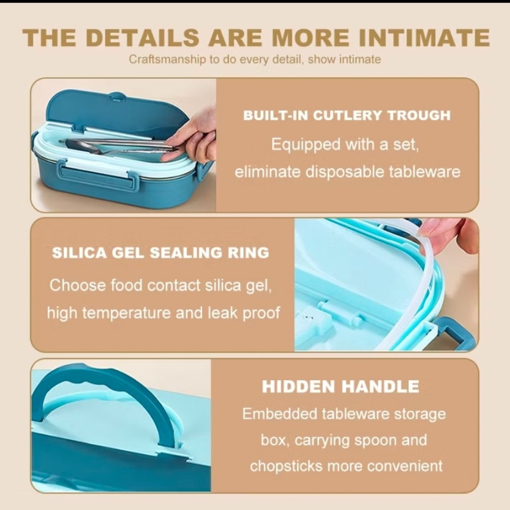 Lunch Box Stainless Steel (Random)