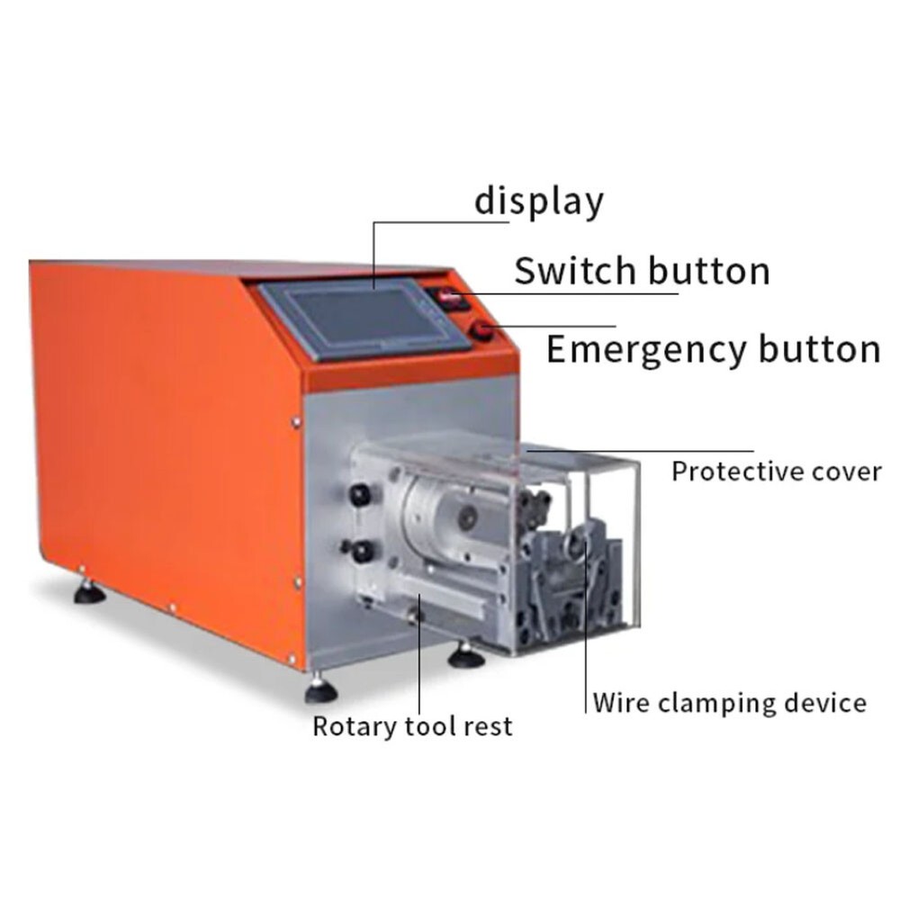 Auto coax cable stripping machine RF Flexible coaxial wire cut peeling machine