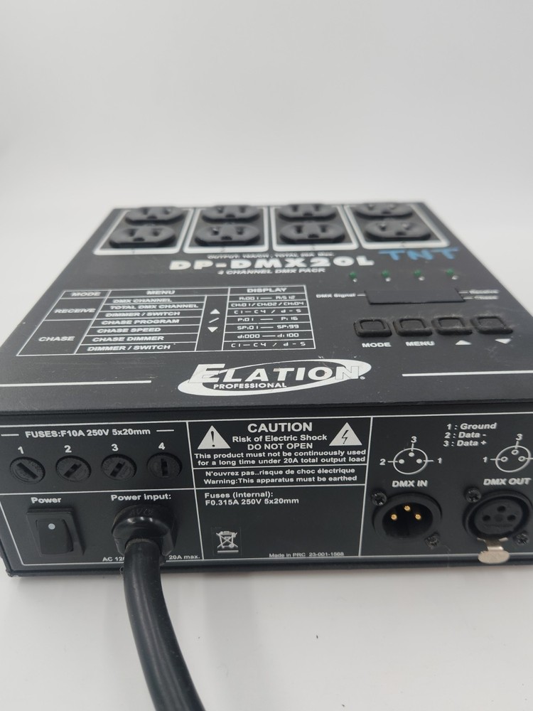 ELATION PROFESSIONAL DP-DMX20L 4 CHANNEL DMX PACK