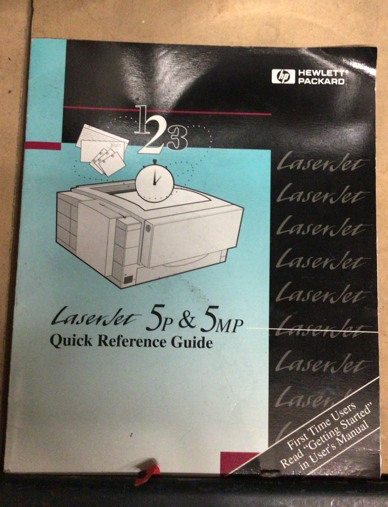 HP Hewlett Packard LaserJet 5p 5mp Quick Reference Guide Printer Manual Booklet