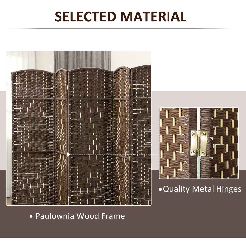 6ft Folding Room Divider – 6-Panel Freestanding Privacy Screen for Home Office