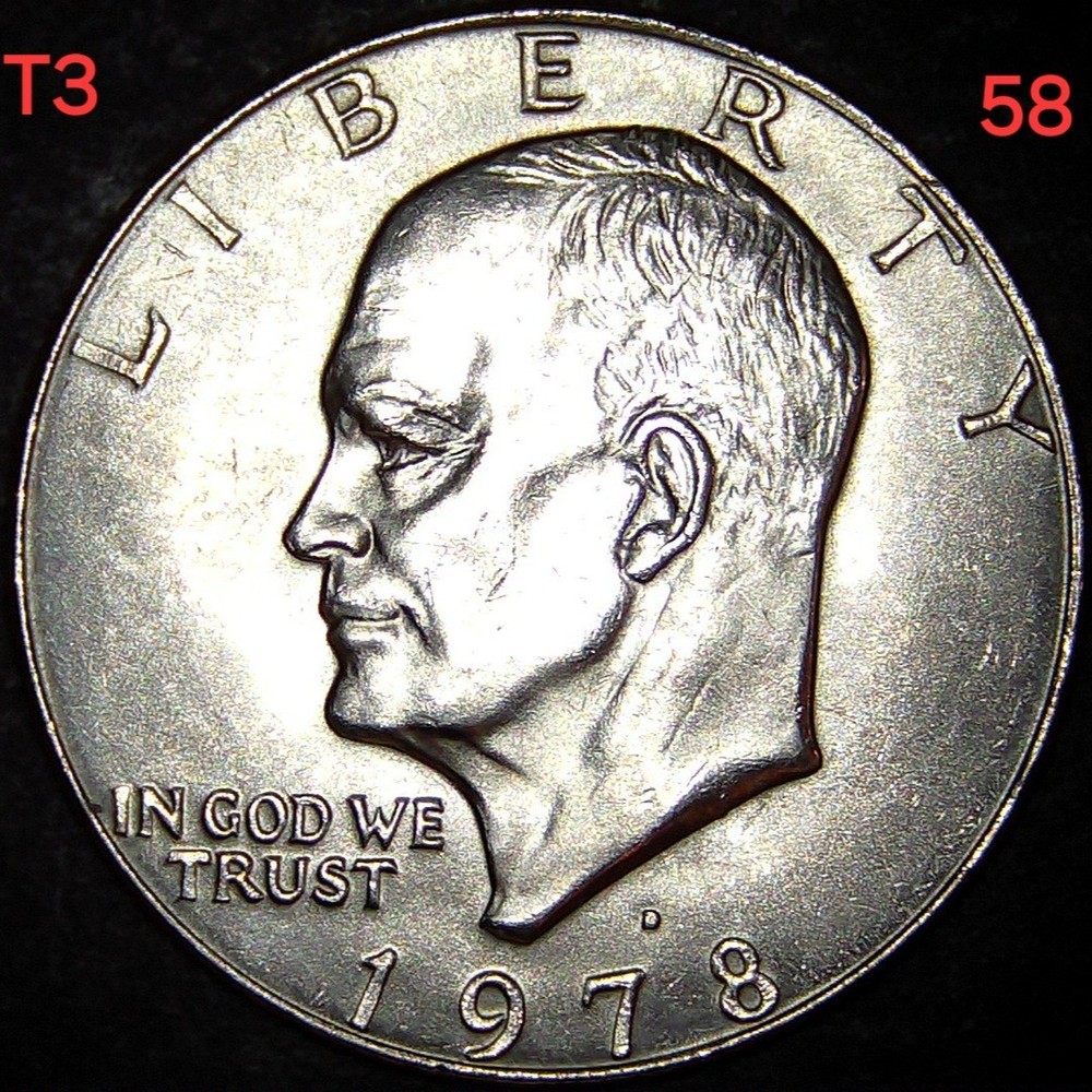 💥💥1978 D ERROR "Ike" Eisenhower $1 Almost Uncirculated💥💥