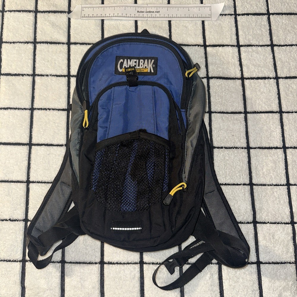 Camelbak Blowfish Hydration Backpack 2x Bladder Hiking Outdoors Clean Blue Black