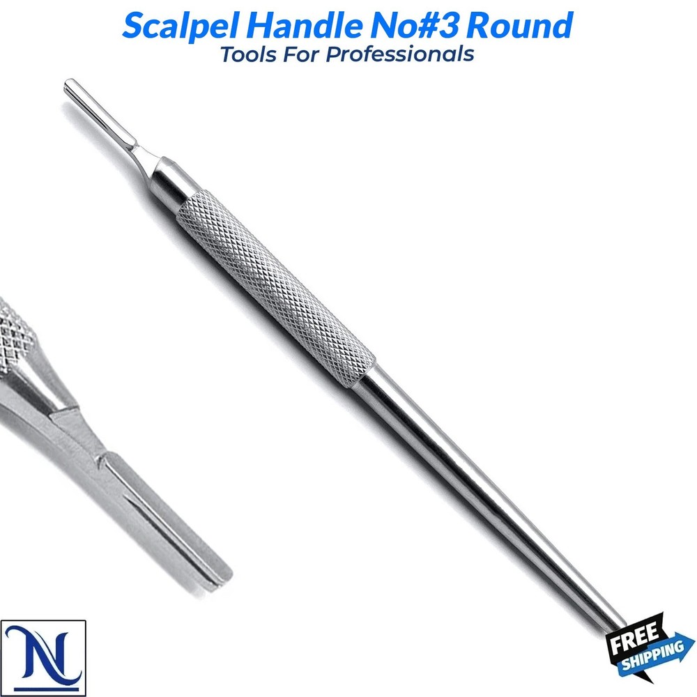 Surgical Scalpel Handle Blade Holder #3 With Round Pattern Premium Quality