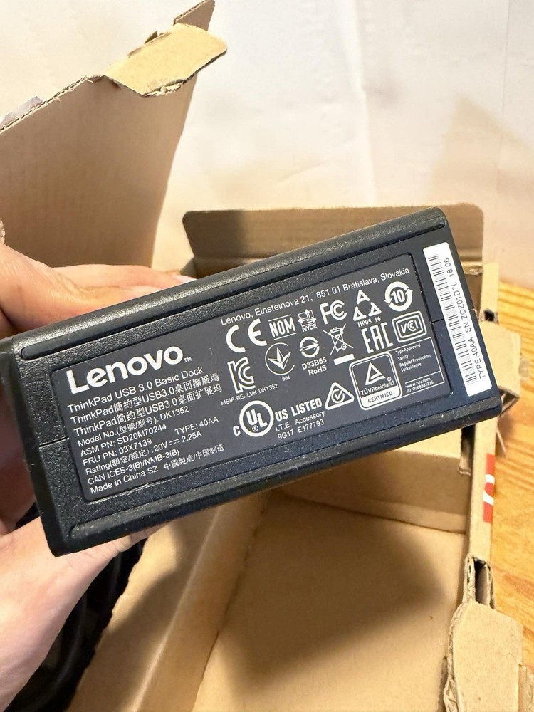 LENOVO THINKPAD USB 3.0 BASIC DOCK (40AA0045UK)