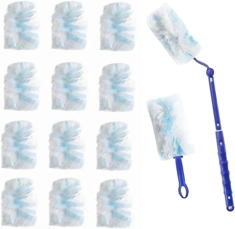 ZYVINE Disposable Duster Wish a Long Handle Plus a Short Handle, Duster