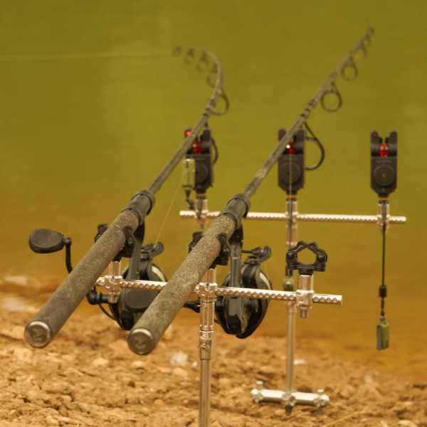 OMC Lock Gate Rod Rests Secure Locking Adjustable Butt Grip Rod Support System
