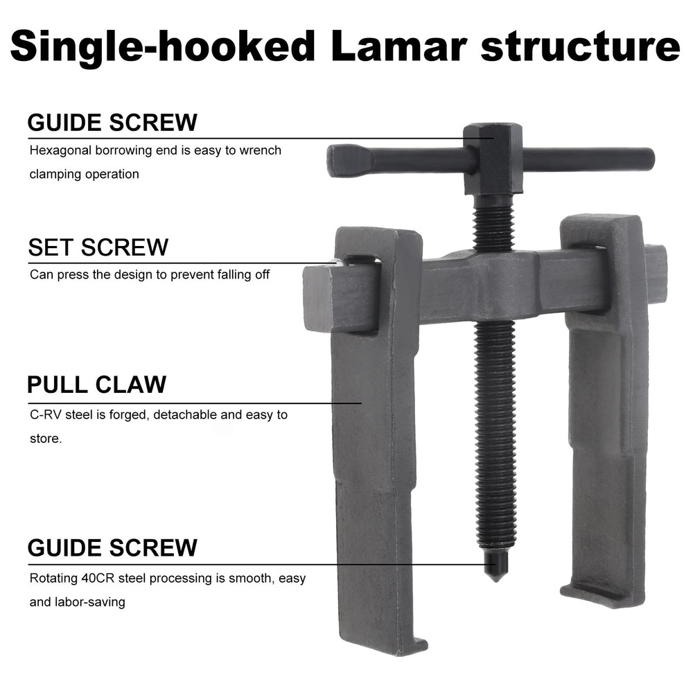2 Jaws Gear Puller Adjustable Bearing Puller Gears Internal External Removal ...