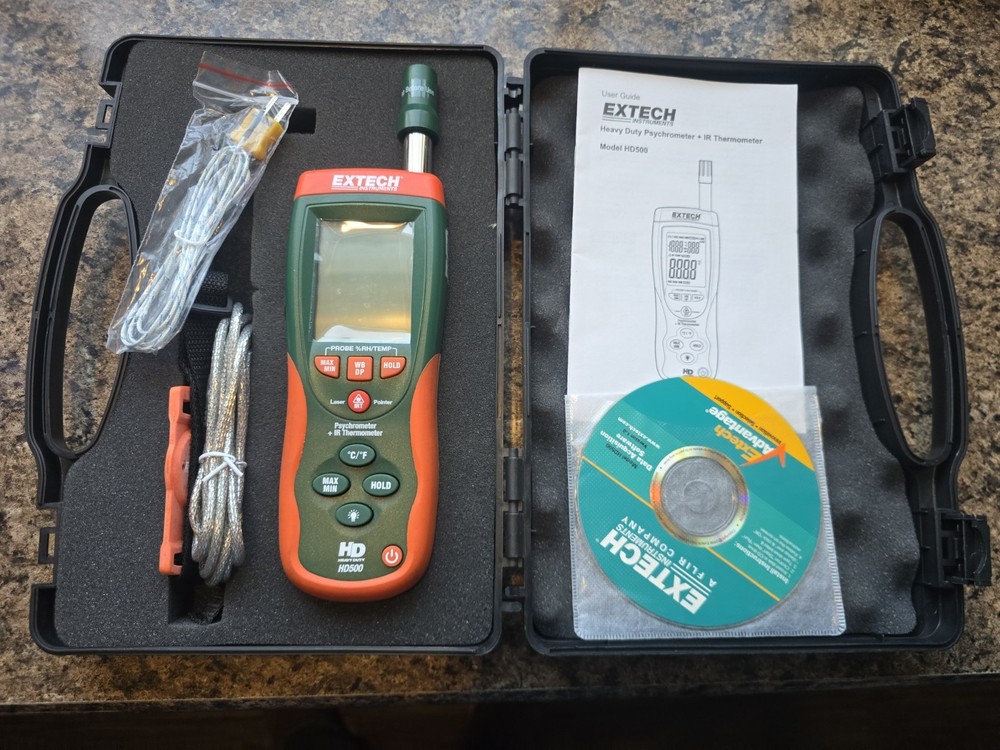 EXTECH HD500 Psychrometer with IR Thermometer