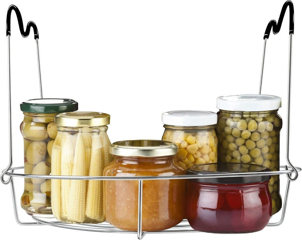 Multi-Functional Canning Rack with Expandable Features and Silicone Grips