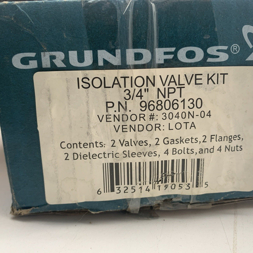 Grundfos 96806130 3/4" GF 15/26 Bronze Dielectric Isolation Valve Pair Threaded