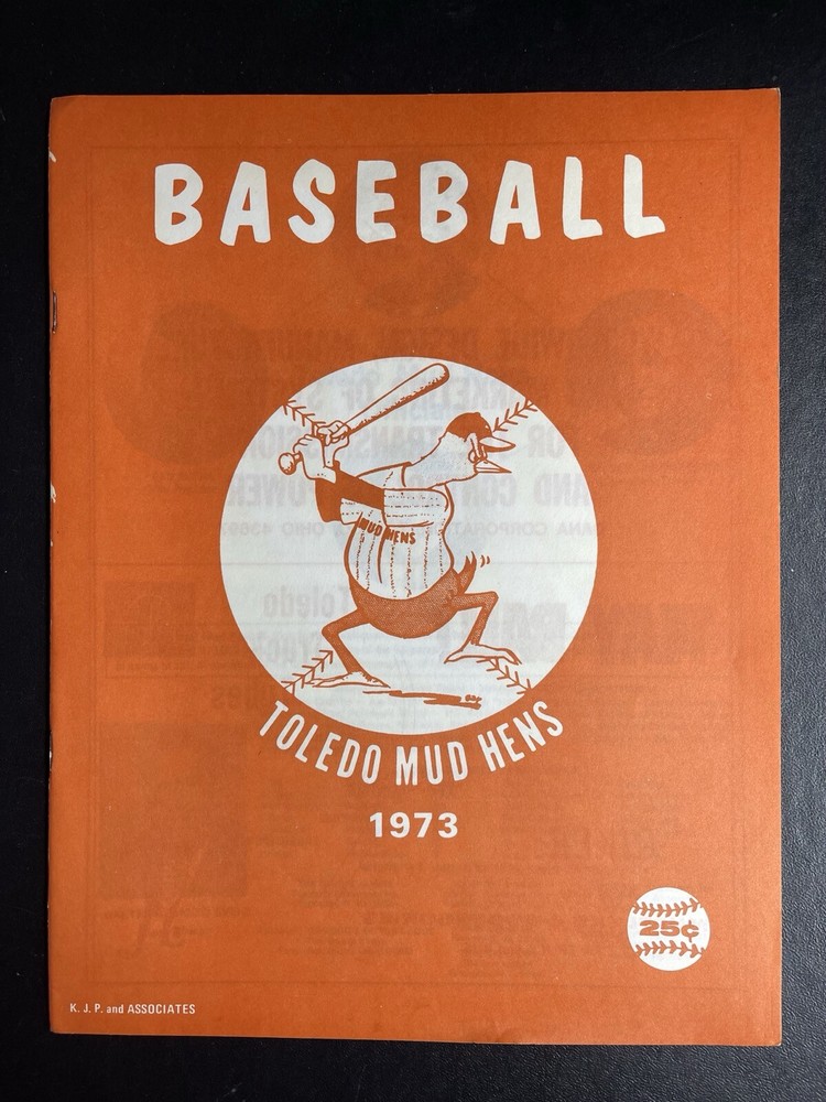 1973 Toledo Mud Hens Baseball Scorebook Program