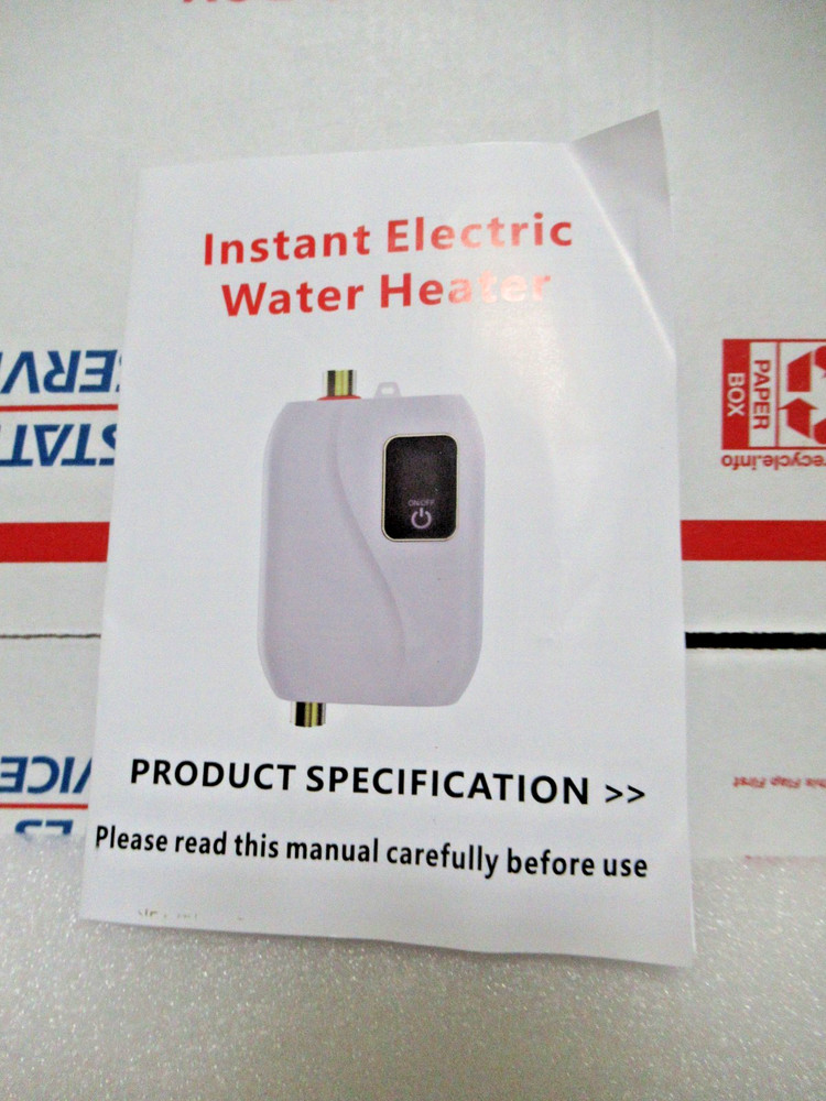 Tankless Water Heater Electric 110V 3000W Under Sink or Mini RV WHITE XY-FC