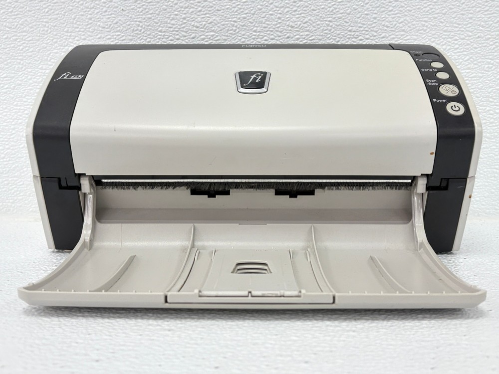 PRE OWNED | Fujitsu fi-6130 Duplex Document Scanner Only - White No Pwr Adapter