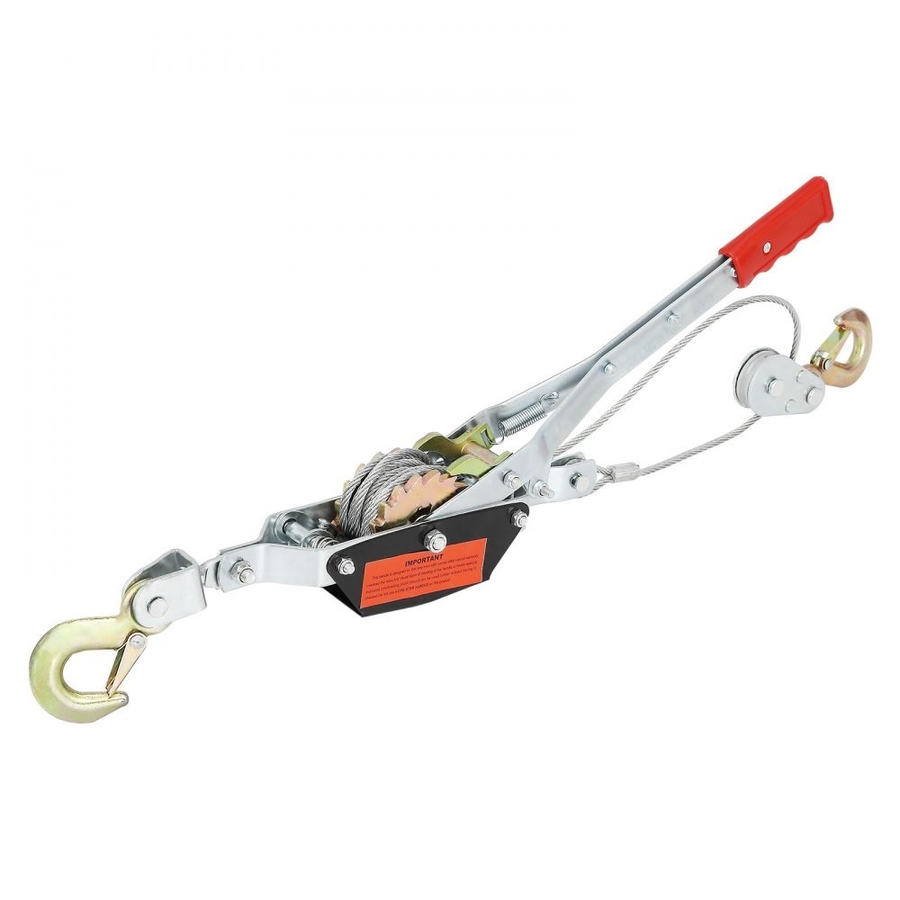 PARTOON 2 TON Hand Power Puller With Heavy Duty Double Gear 2 Hooks