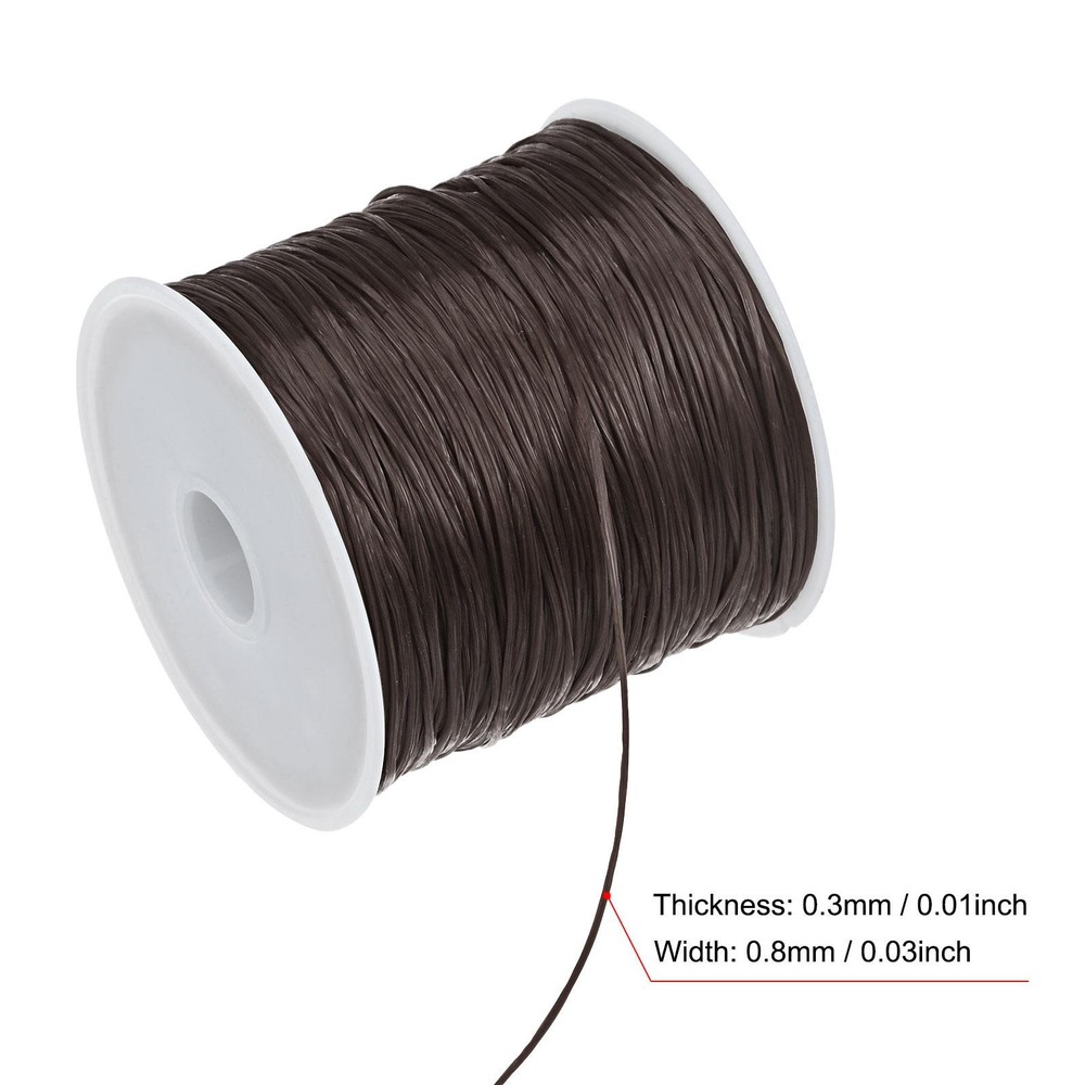 Elastic Cord DIY Making Stretchy String Craft Wire, Brown, 3 Rolls