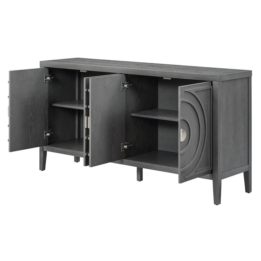 Sideboard Kitchen Buffet Storage Cabinet with 2 Door and Adjustable Shelves