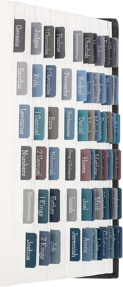 Laminated Bible Tabs Set with Positioning Guide - Perfect for Bible Study