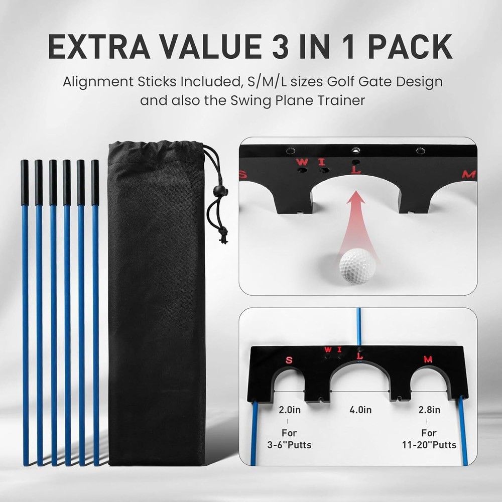 Alignment Sticks 6, Swing Plane 5: With Tour Aim Golf Training