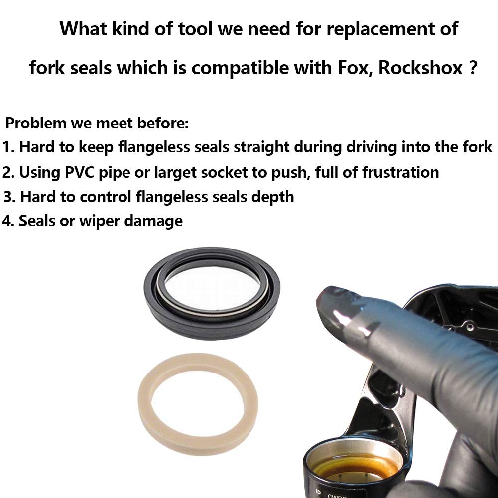 Dust Seal Installation Tool Fork Driver Wiper Black
