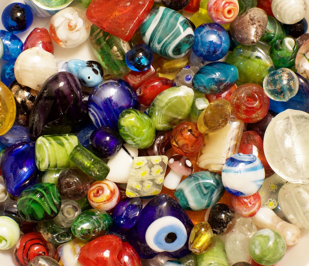 Lampwork Beads, 2# bulk, Mixed Styles/Colors, Handmade Glass, custom orders