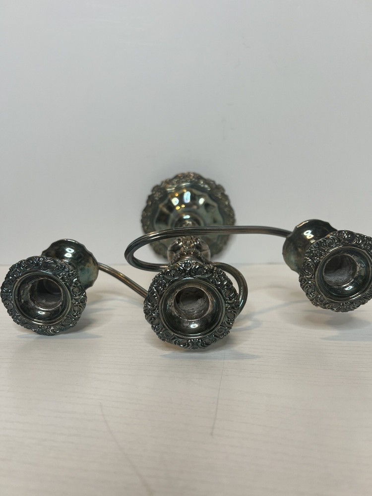Beautiful Silver Plated Baroque Candelabra