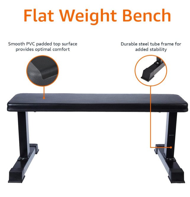 Flat Weight Bench, Black