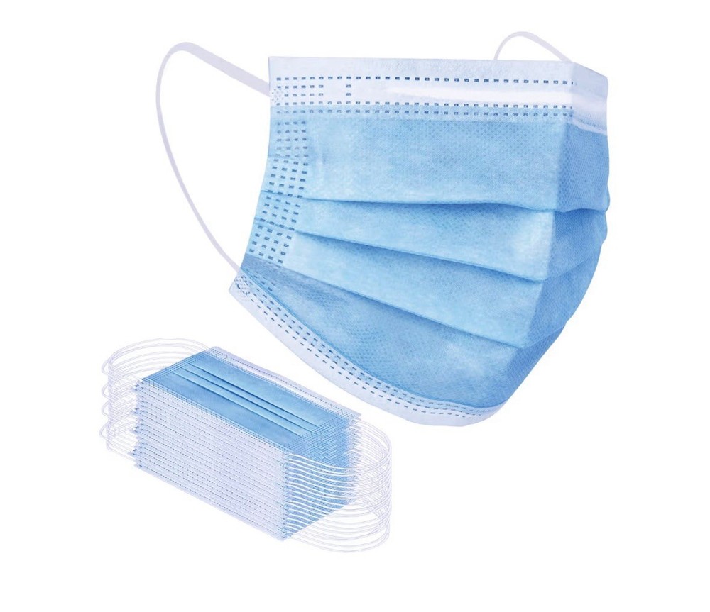 Blue Face Mask Disposable  500pc 3 Layers