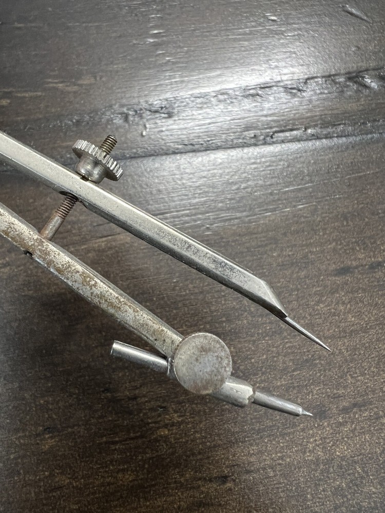 Bergen USA Bow Pivot Vintage Drafting Engineering Tool Compass Divider