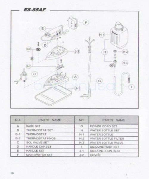 Main Switch ES-85A-F Assembly Silver Star 110V