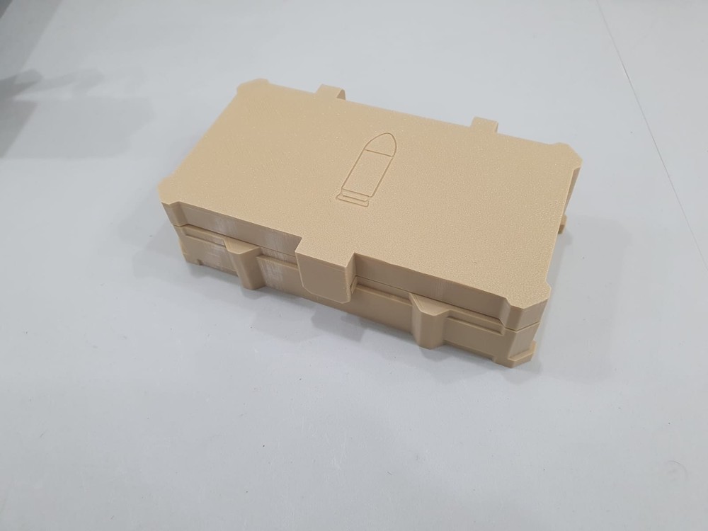 Premium 3D Printed 9mm Ammo Storage Box – Holds 50 Rounds|
