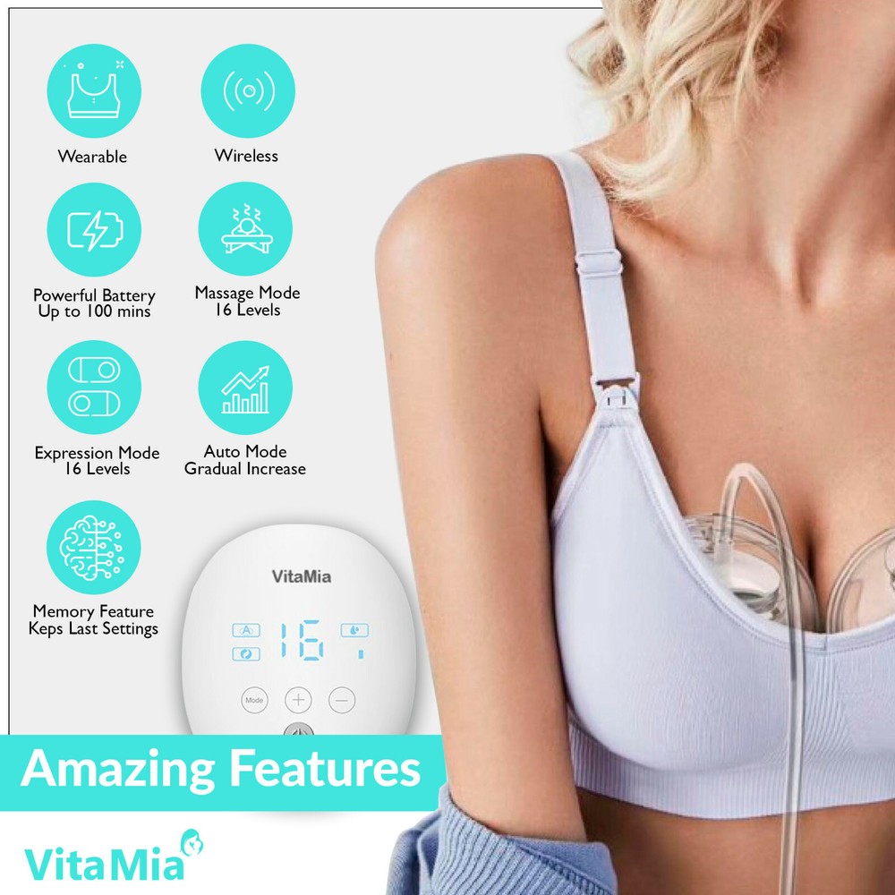 VitaMia Wearable Cordless Double Electric Breast Pump