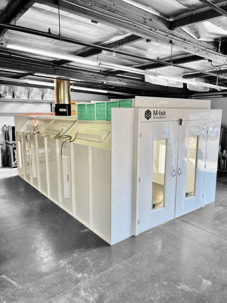 NEW M-TEK SEMI-DOWN DRAFT PAINT SPRAY BOOTH / PAINT BOOTH