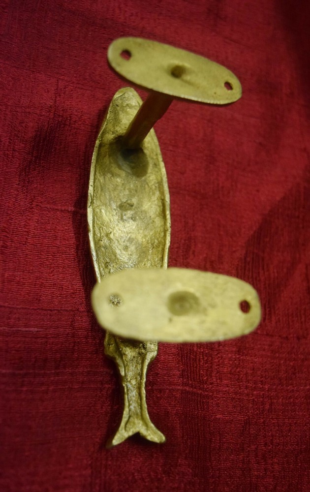 Nautical Fish Shape Pair Door Pull Door Handle Brass Wardrobe Handle Decor VR189