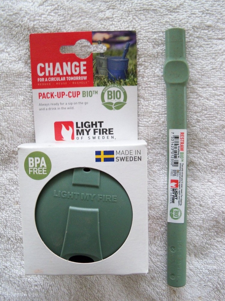 Light My Fire Pack-up-Cup & Restraw- Camping Cup & Straw - Reusable BPA Free