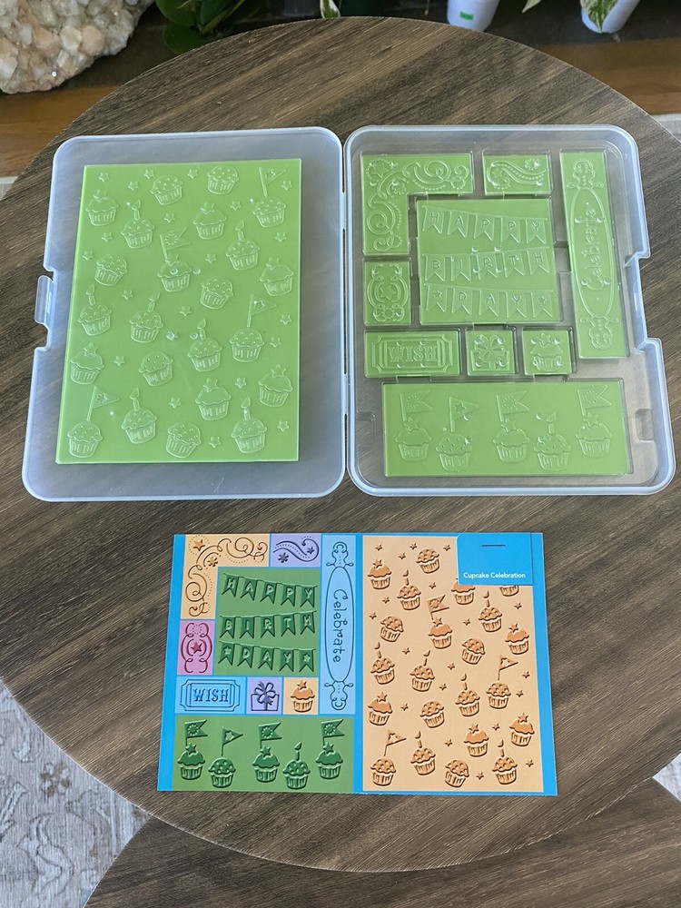 Celebrate cupcake embossing kit