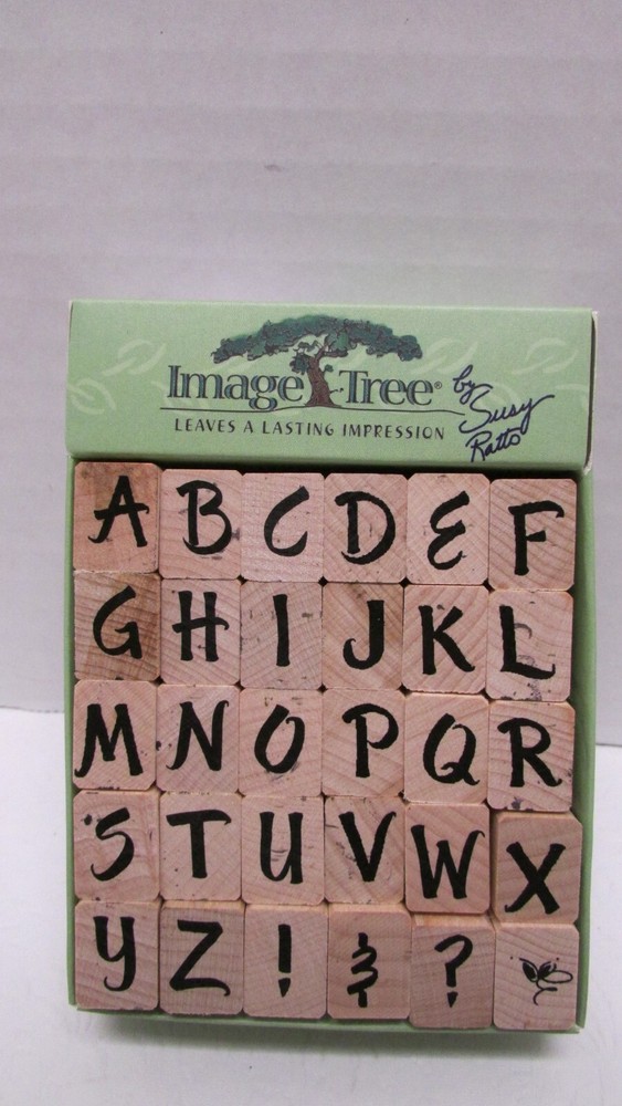 Alphabet Stamp Set Brush Pattern Upper Case 30 Pcs EK Success Image Tree