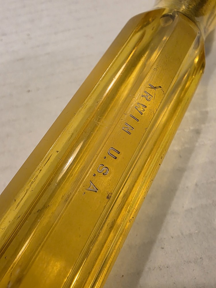 Flat Screwdriver Irwin USA Yellow Handle