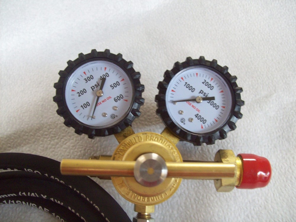 Nitrogen Regulator Kit Shock Fill 400 Gauge 8' Hose Tool No-Loss Chuck Fox ORI