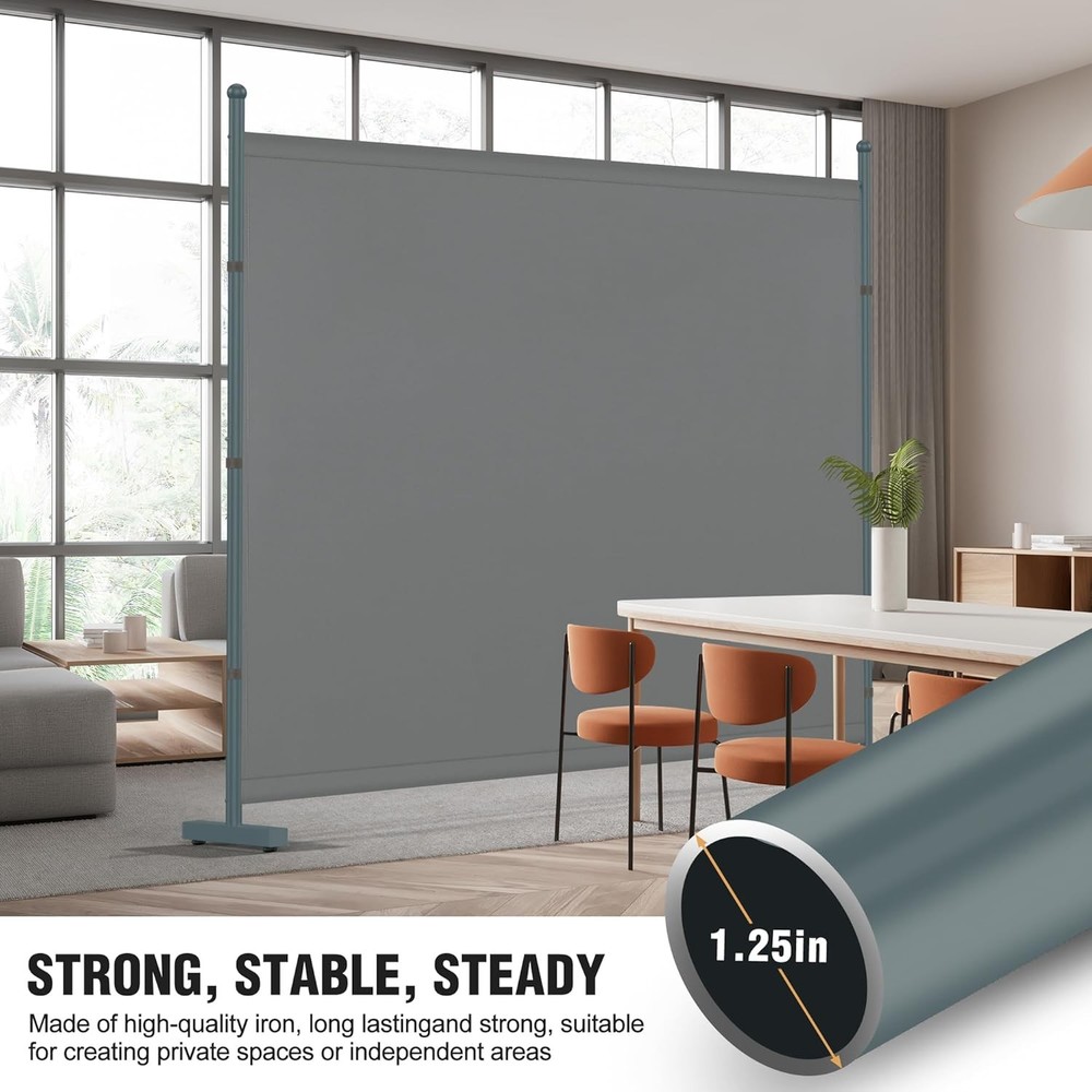 6FT Extra Thick Single Panel Room Divider Heavy Duty Privacy Partition Screen