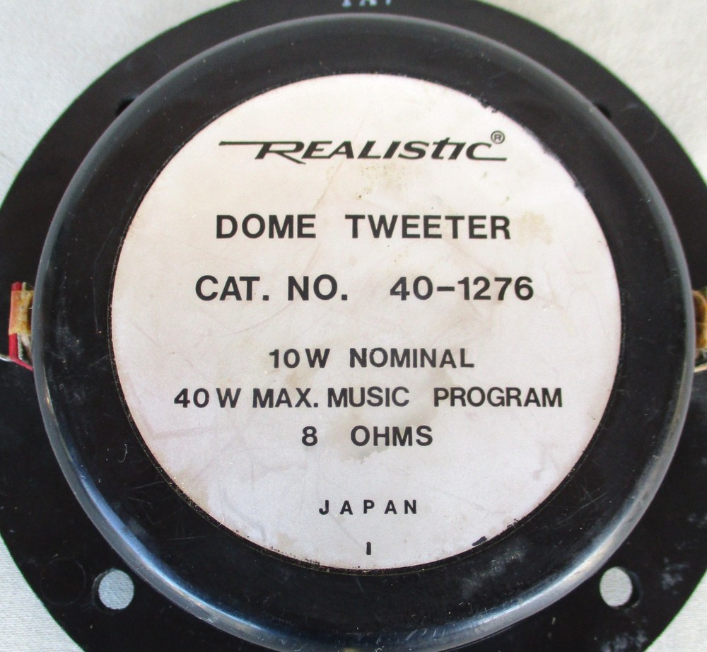 One Realistic 40-1276 8-Ohm 4.5" Dome Tweeter Tested