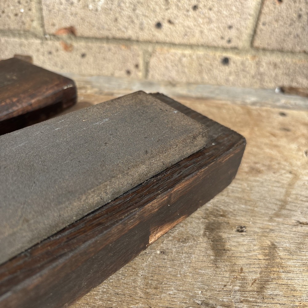 sharpening stone sharpener vintage tool With Wooden Box Very Nice Large